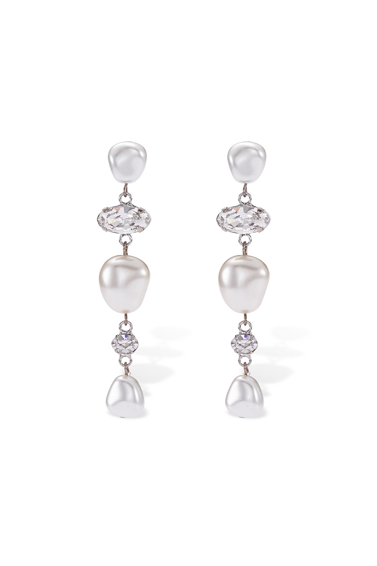 Aria Pearl and Crystal Earrings
