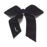 Monogram Crystal / Pearl Bow Barrette