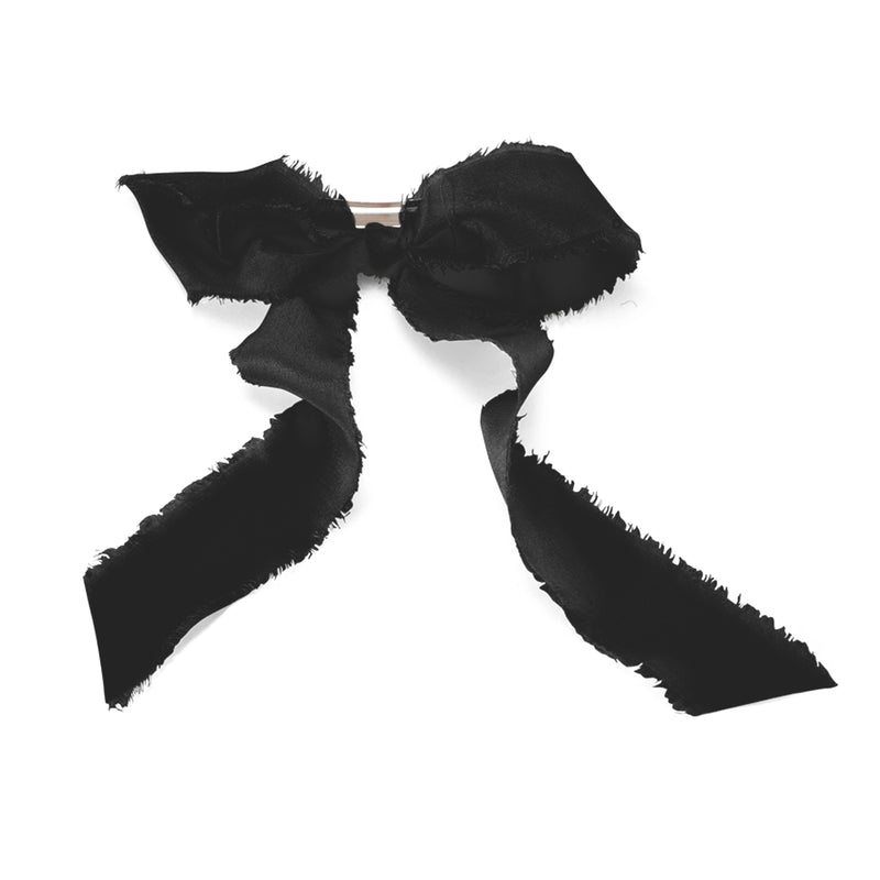Mini Raw Edge Silk Bow