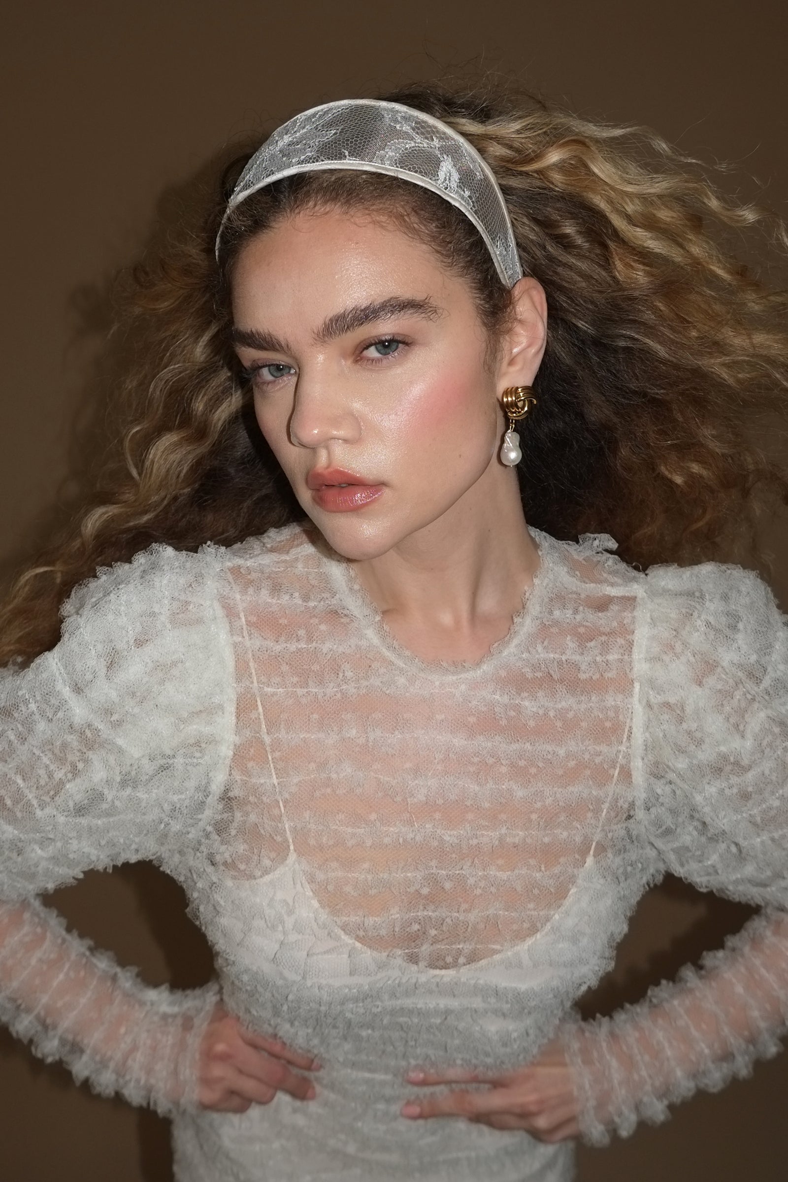 Giselle Lace Wide Headband | LELET NY