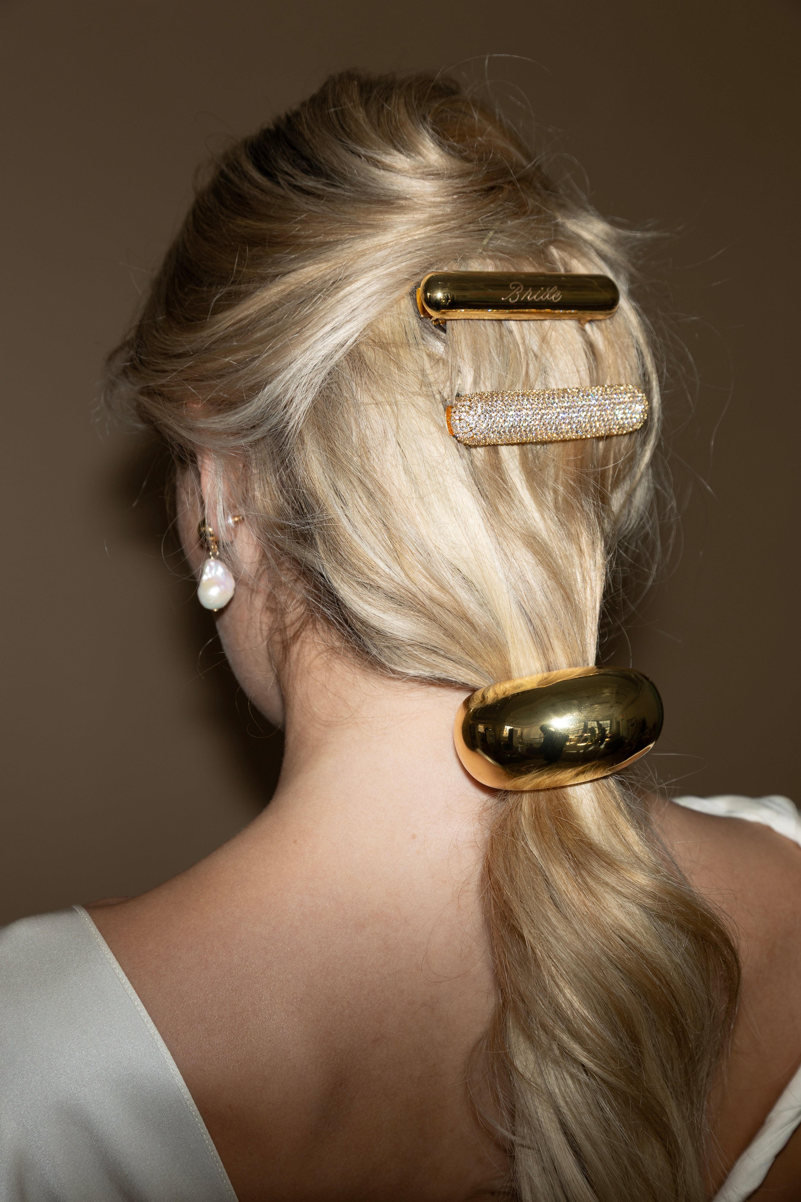 T3 x Lelet NY Crystal Pave Bar Barrette