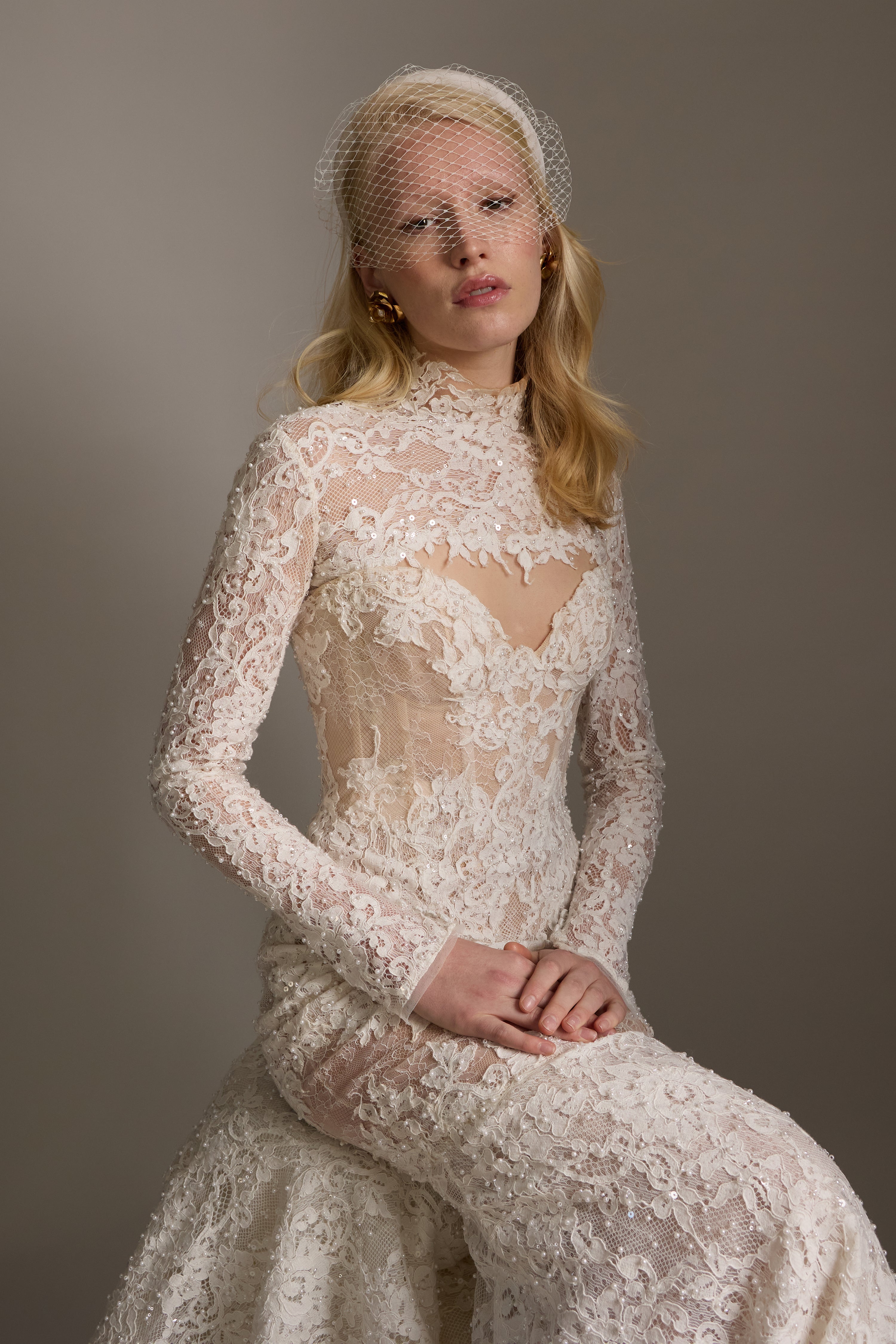 Robyn Blusher Veil Headband | LELET NY