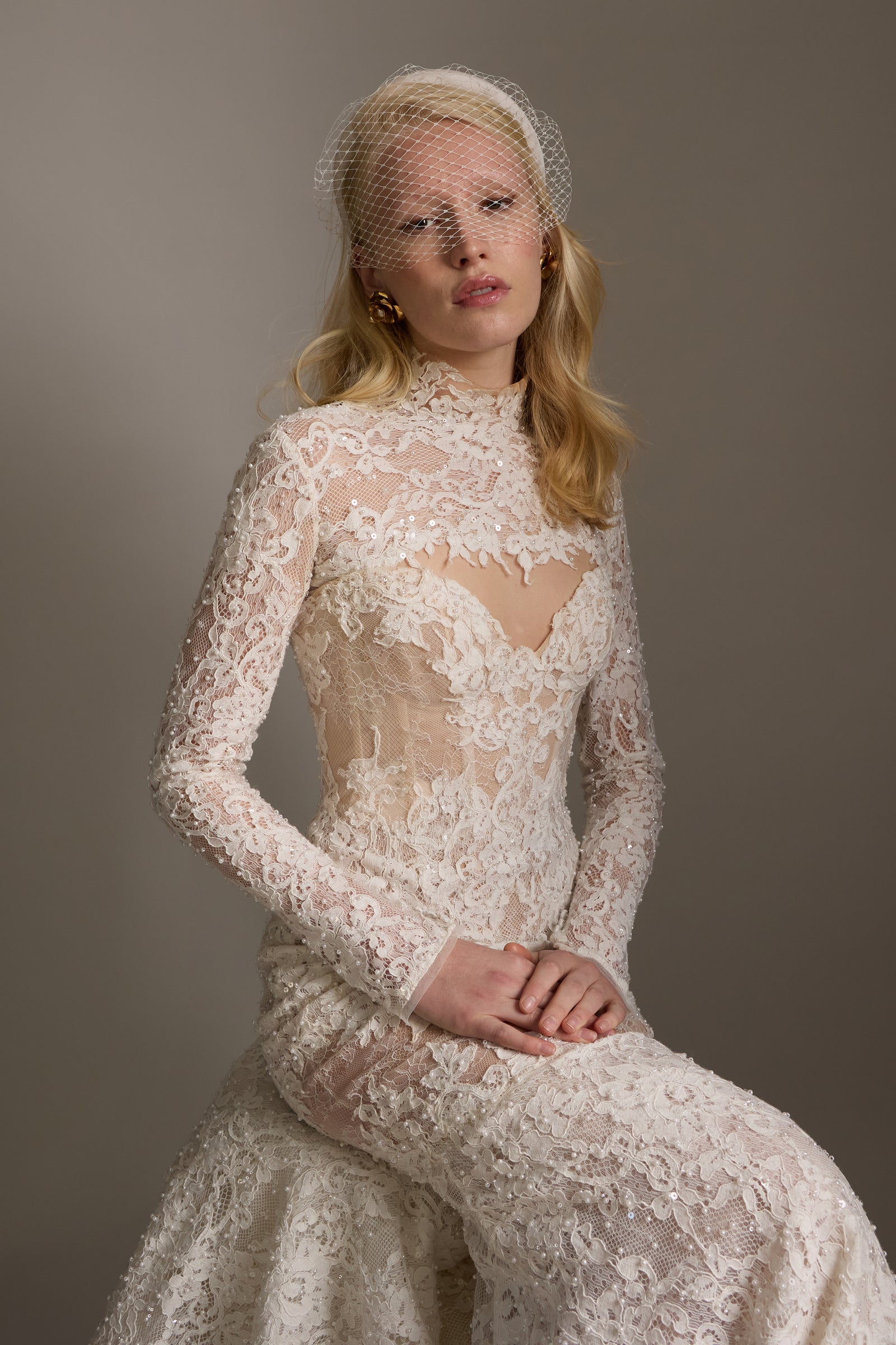 Robyn Blusher Veil Headband | LELET NY