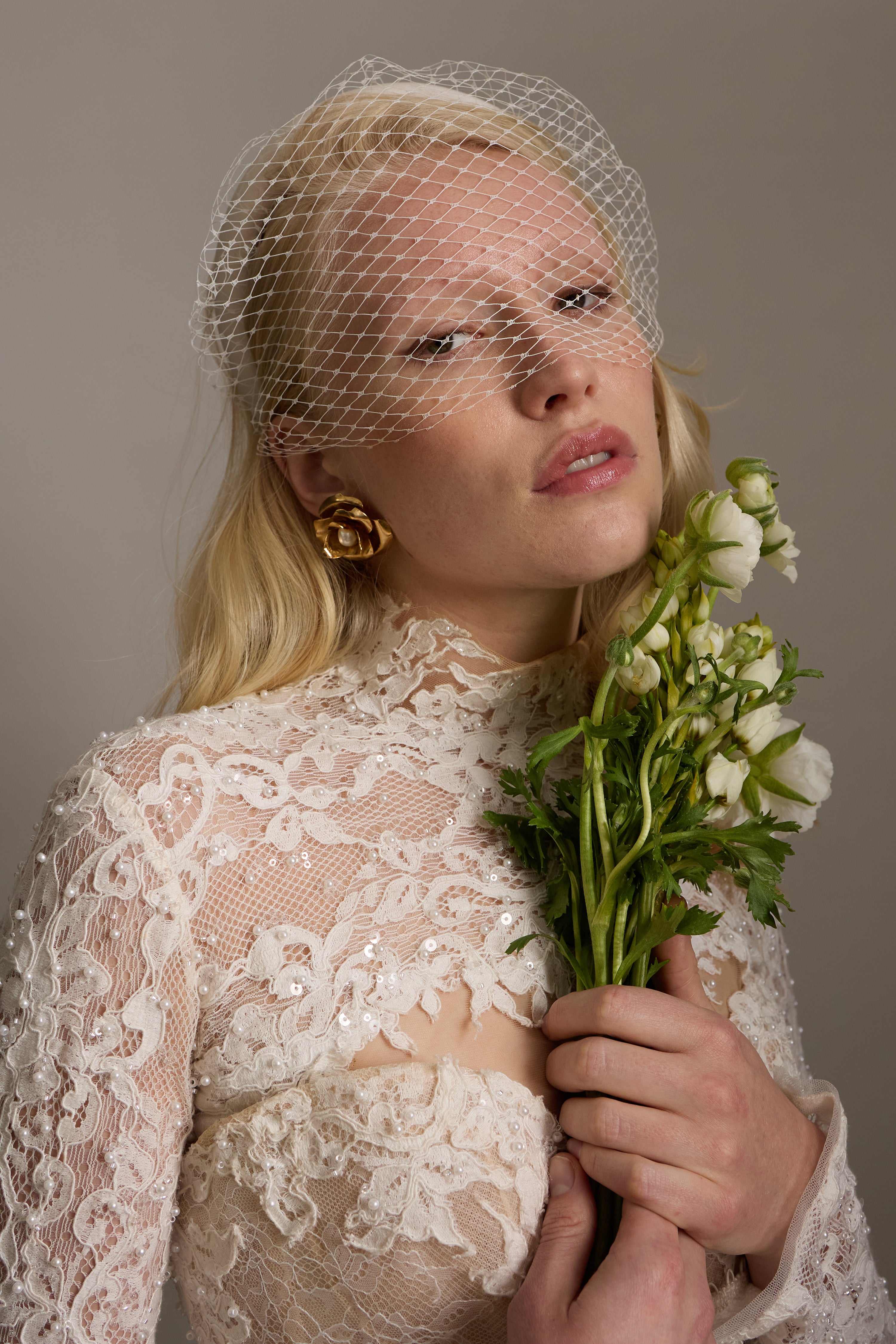 トップス rizotto Lace Veil Tops Robyn Blusher Veil Headband | LELET NY