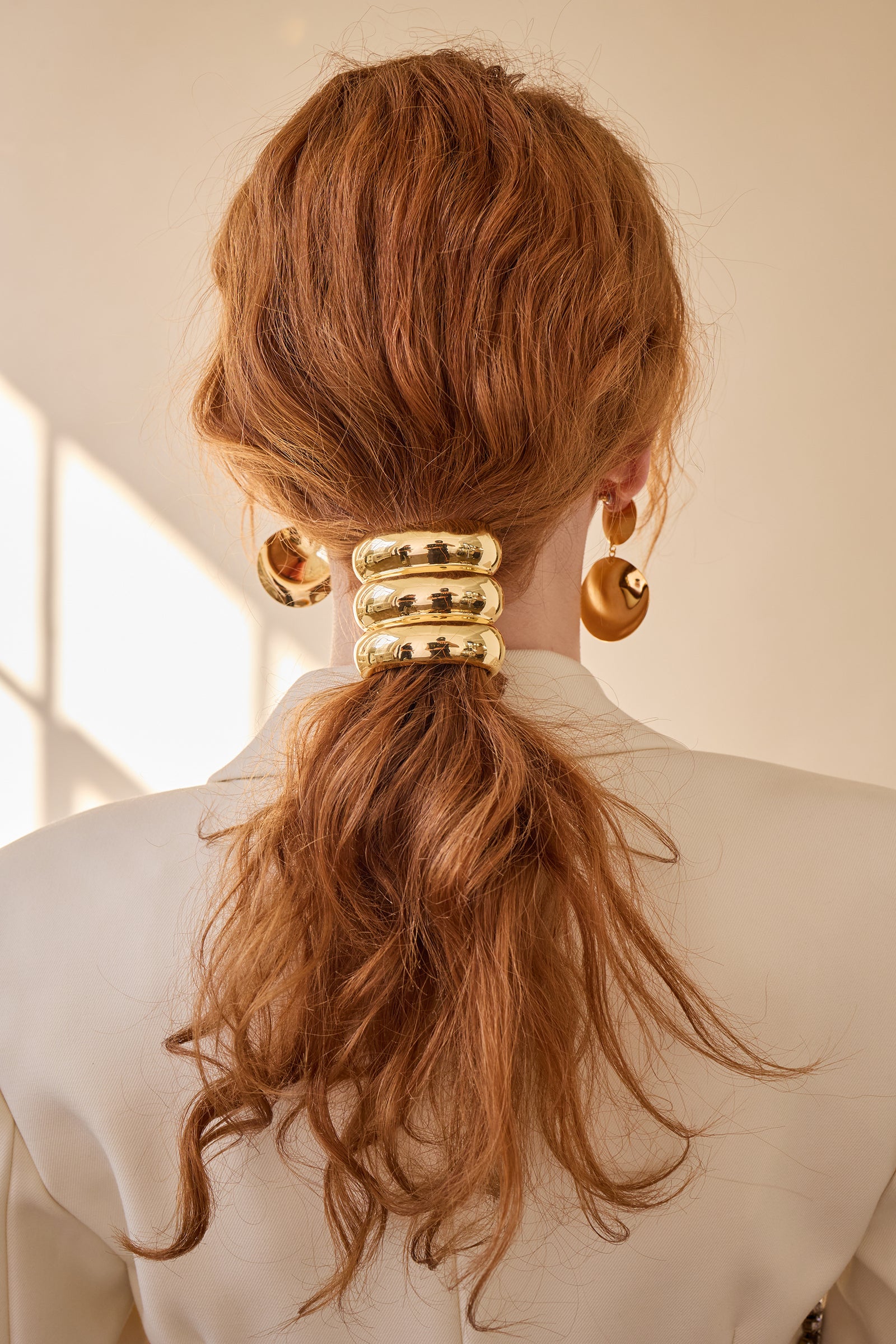 Lelet NY Gold Plated  Crystal Paved Ponytail Hair Ponytail Cuff NWT image_33597516-7108-421f-8f5b-  main image 3