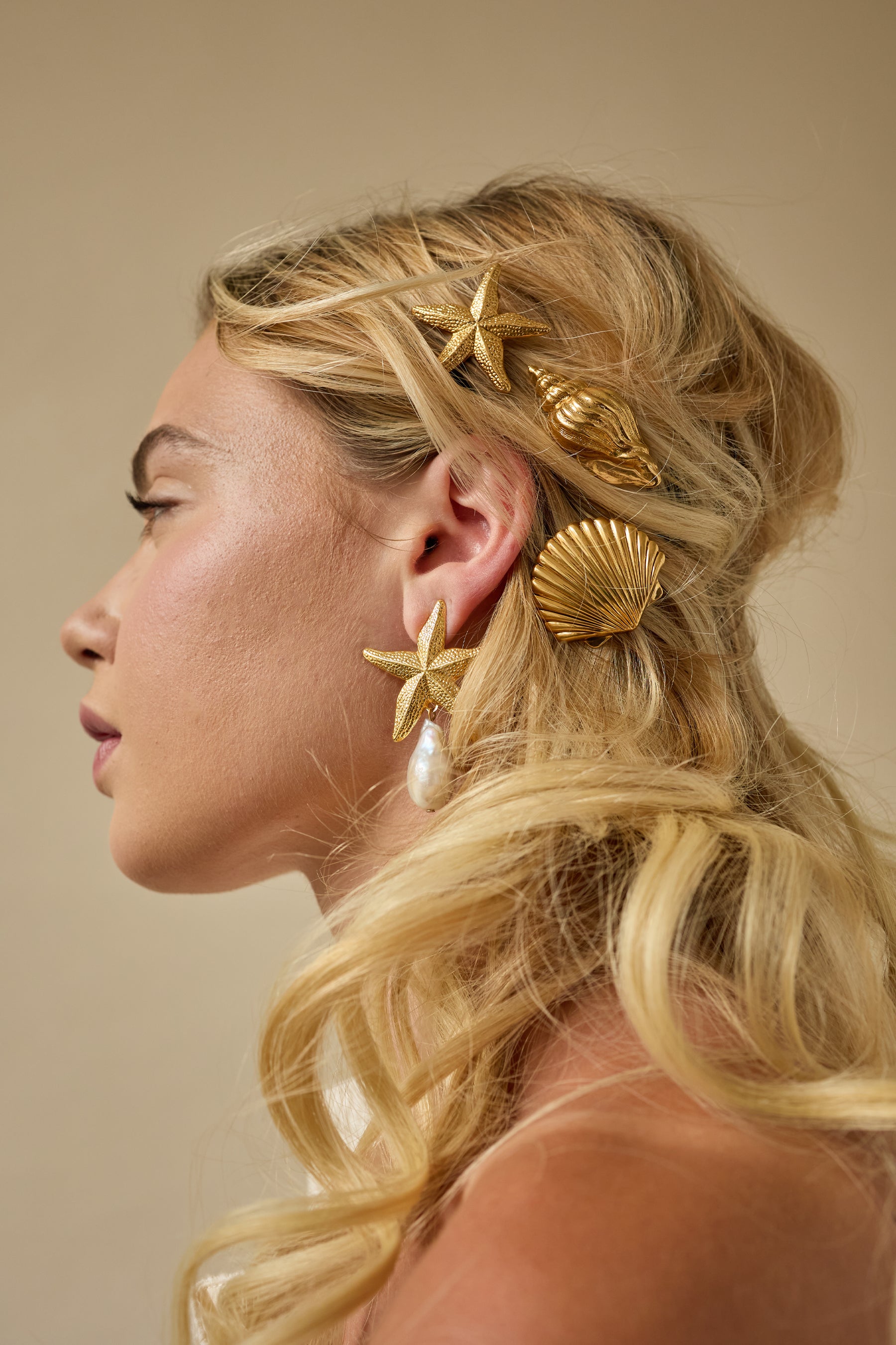 小物・アクセサリー SEA-ANGELS17 Serena Seashells Clips Set of 3 | LELET NY