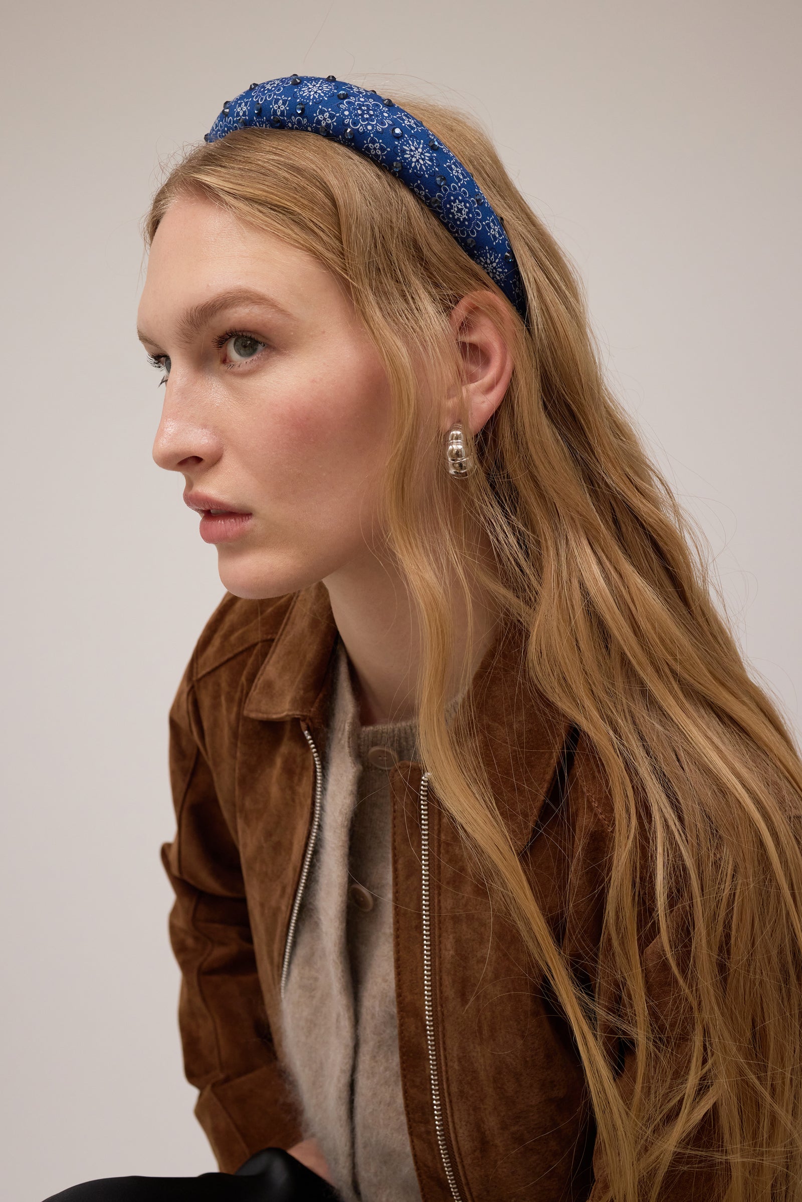 Paisley Crystal Padded Headband – LELET NY