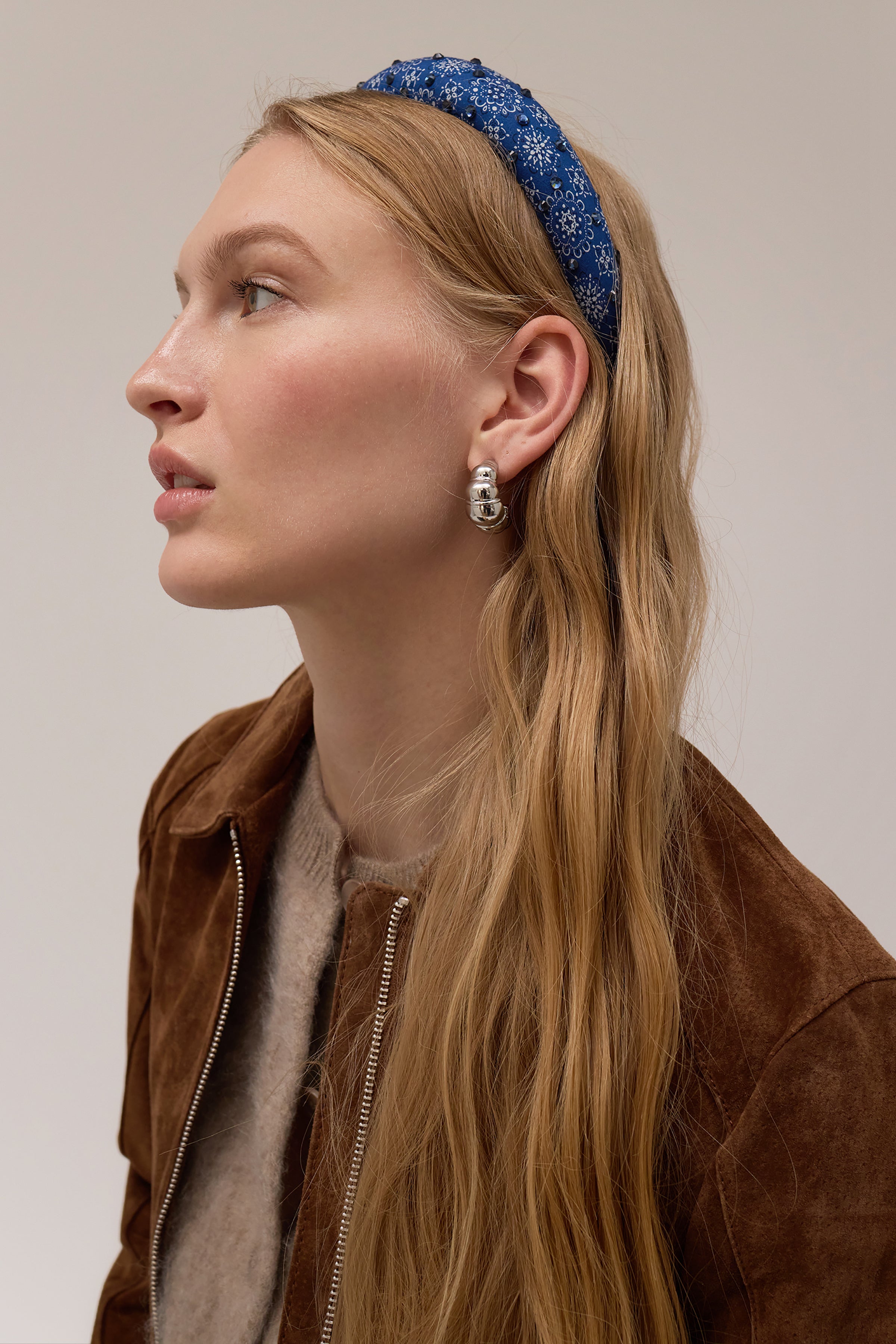 Paisley Crystal Padded Headband