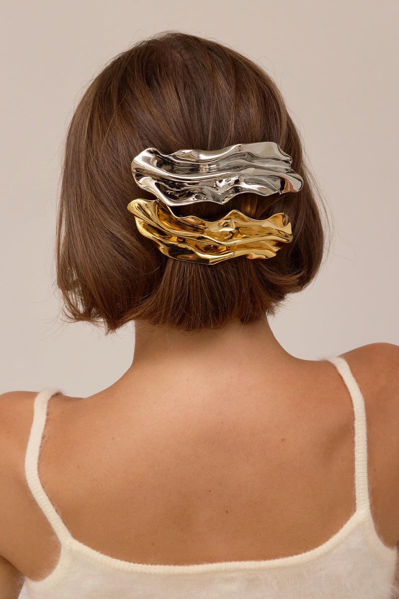 Glossy Draped Barrette