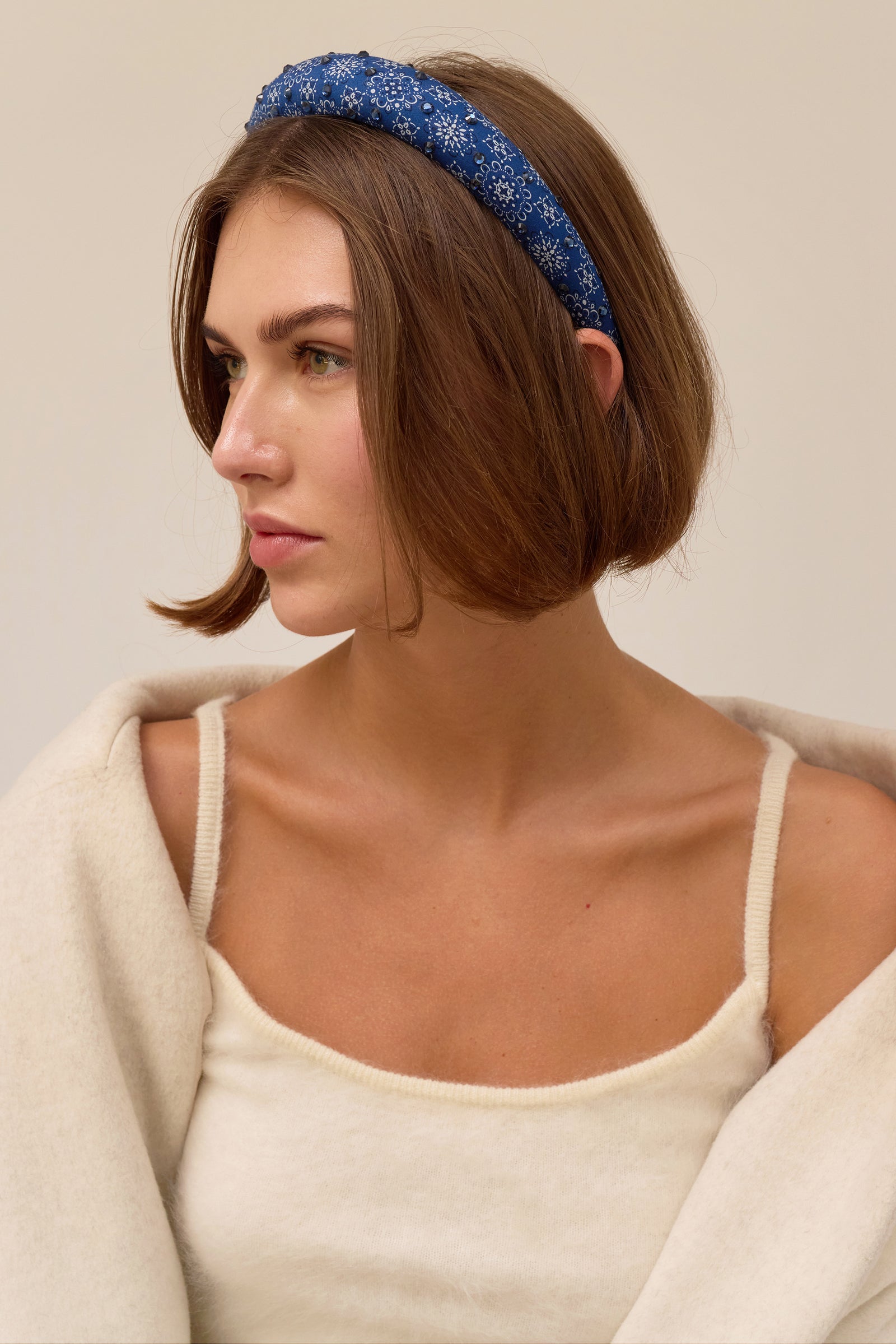 Paisley Crystal Padded Headband – LELET NY