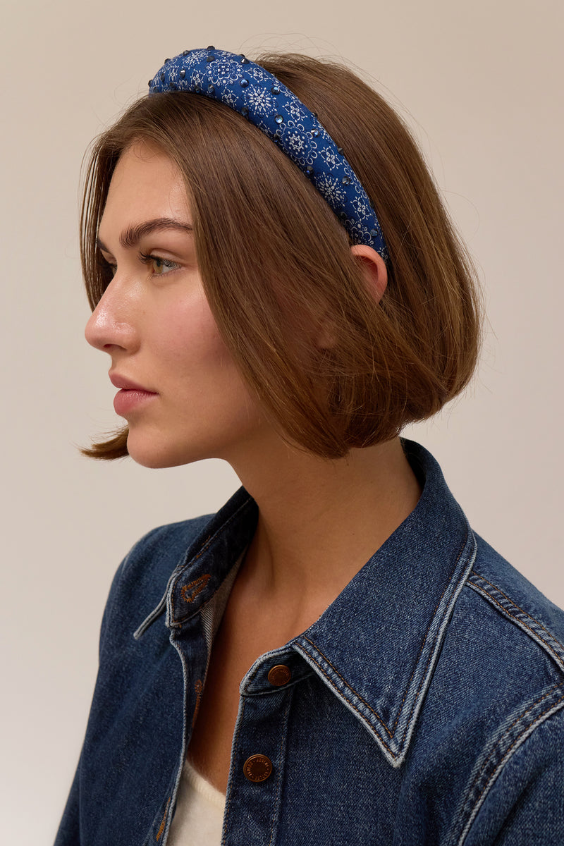Paisley Crystal Padded Headband