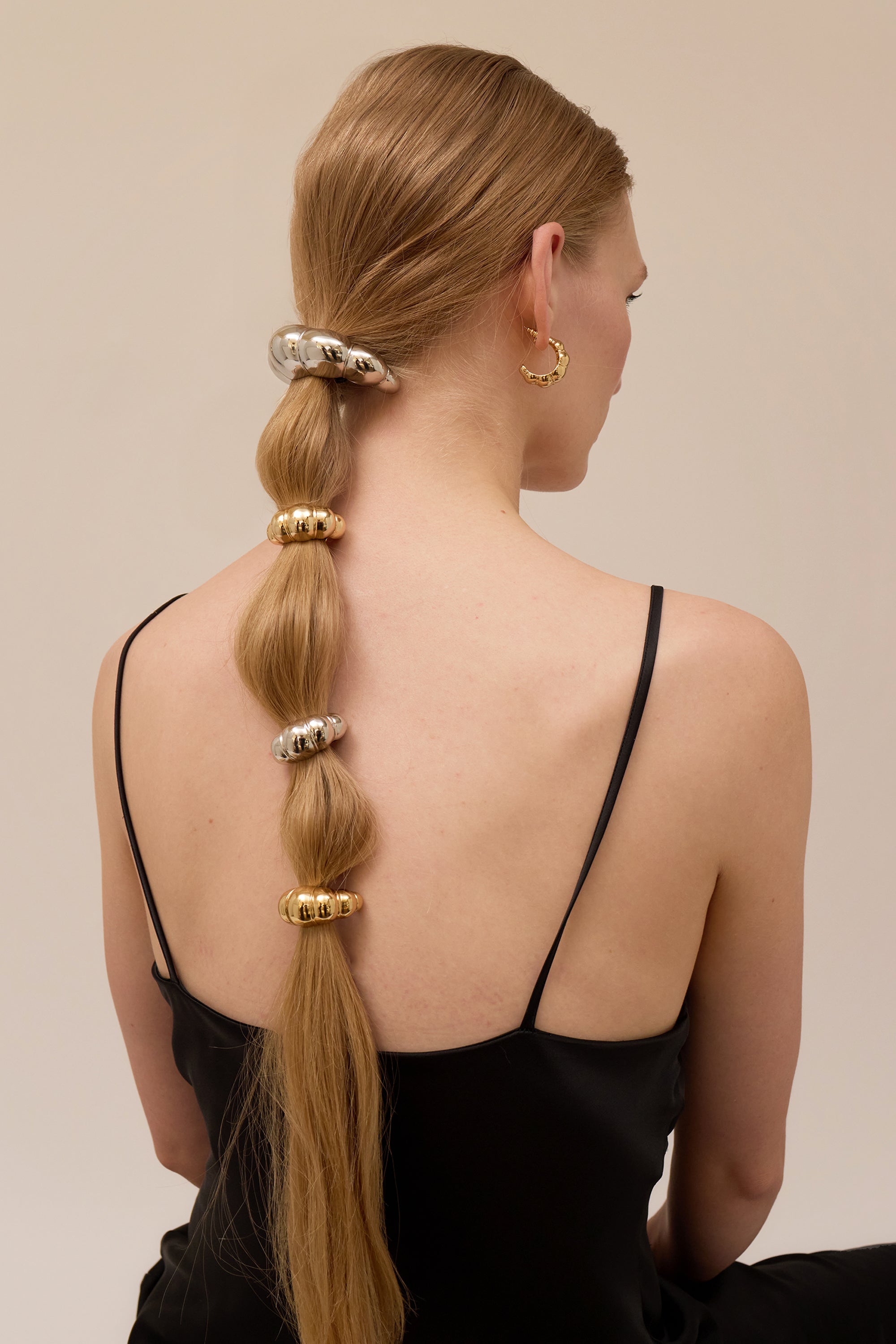 Mini Glossy Croissant Pony Cuff