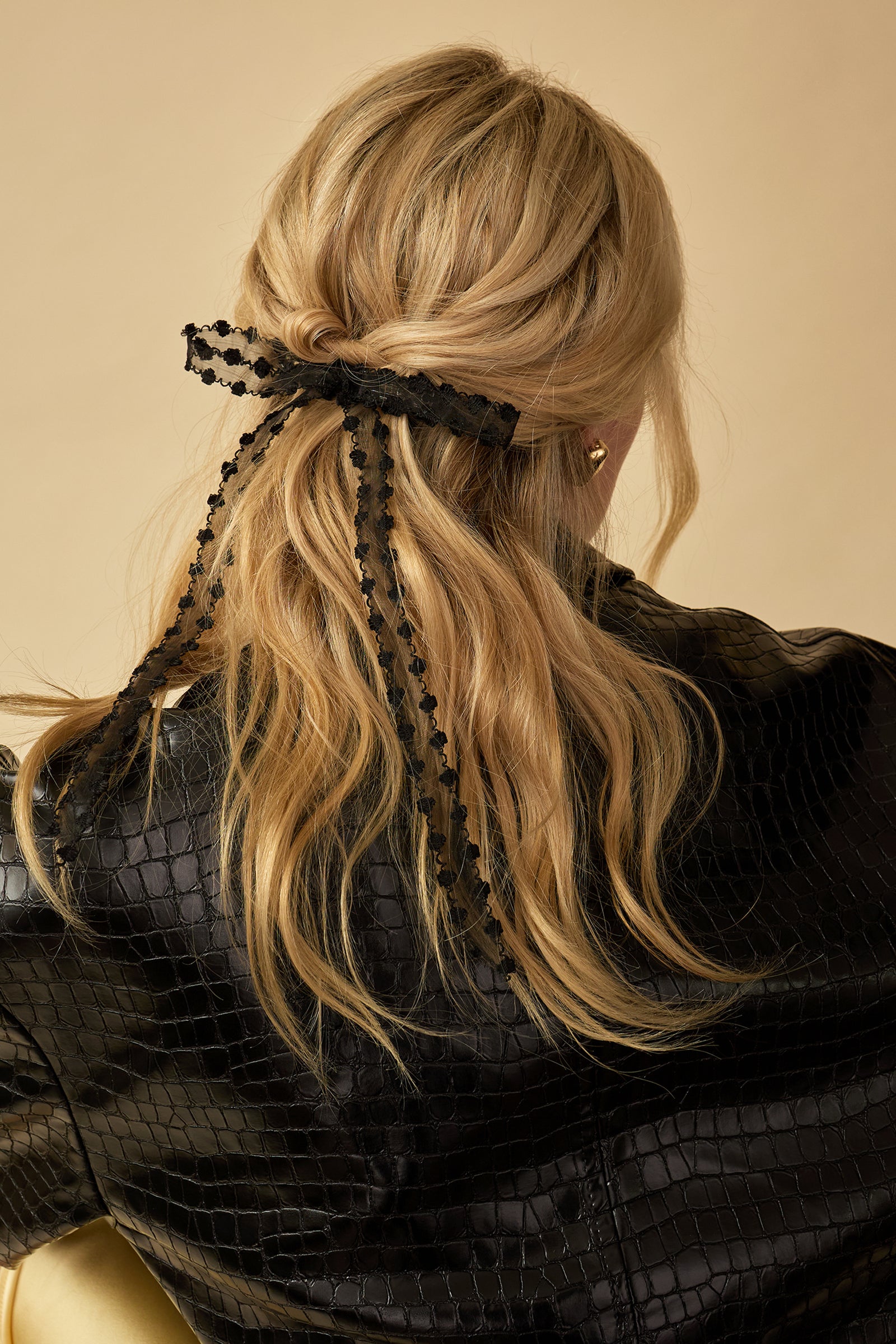 LELET NY Eloise Striped Bow Eloise™ x Bits & Bows Satin Bow Headband, Red - Bits & Bows  main image 4