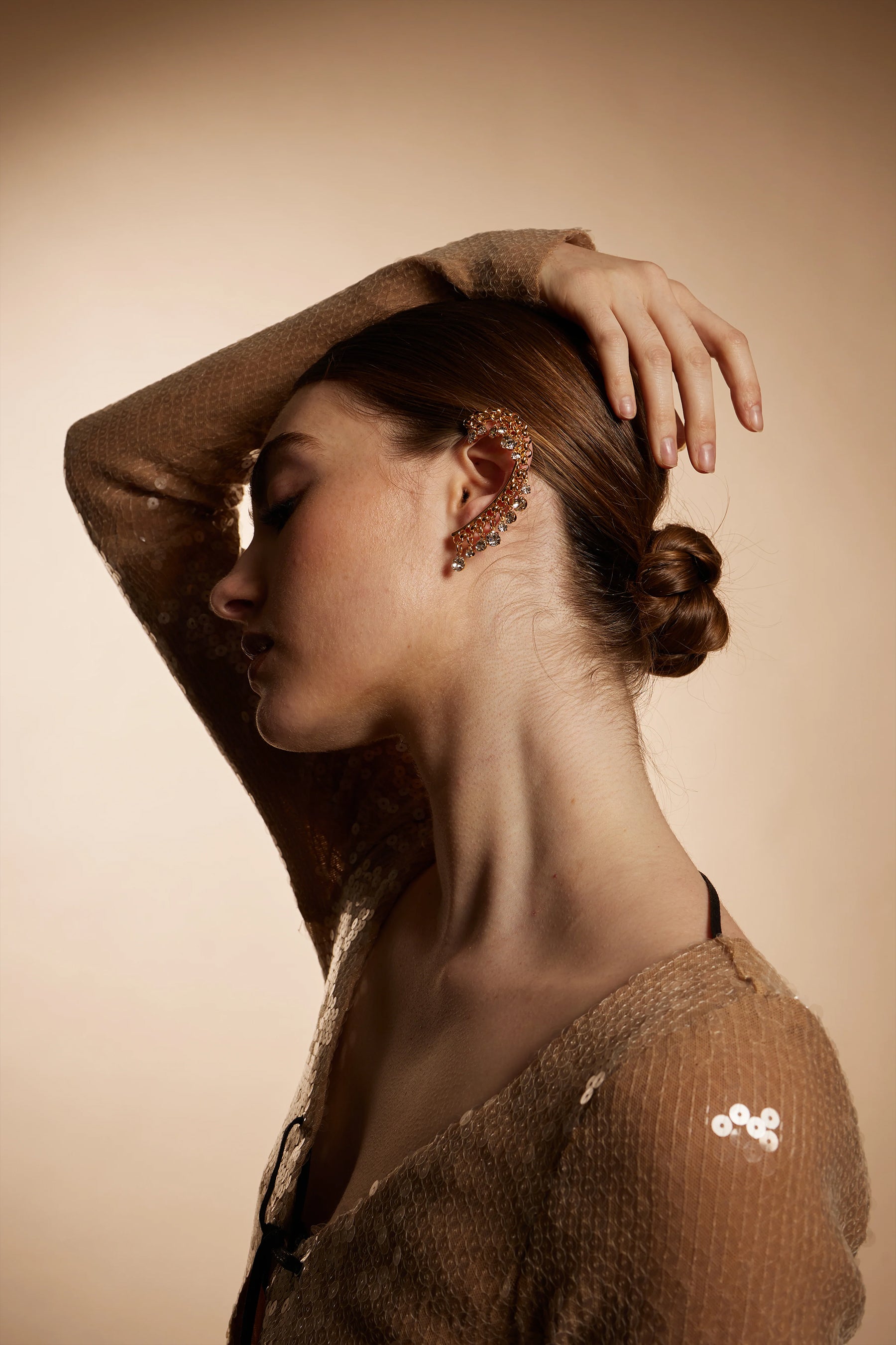 Vintage Crystal Ear Cuff