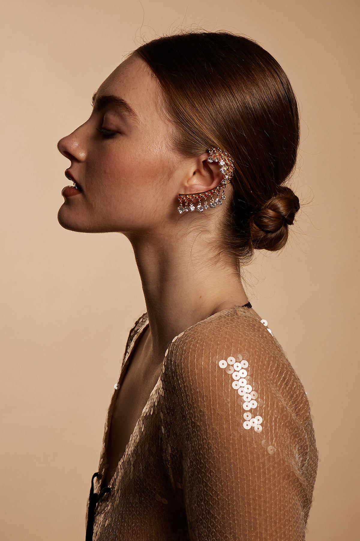 Vintage Crystal Ear Cuff