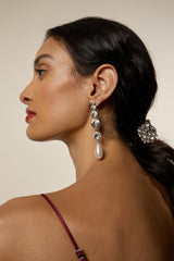 Athena Pearl and Crystal Drop Earrings