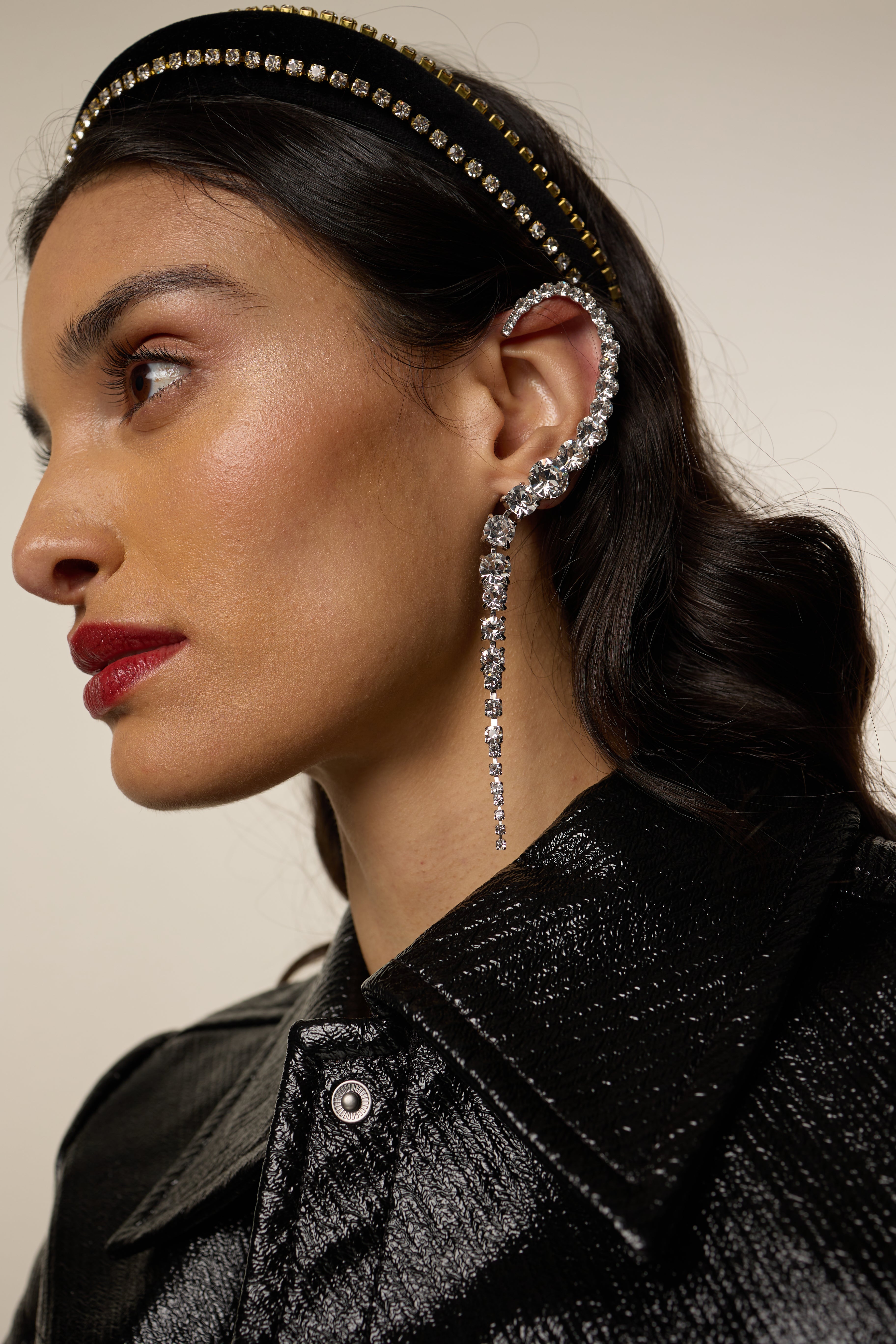 Leia Crystal Drip Ear Cuff | LELET NY