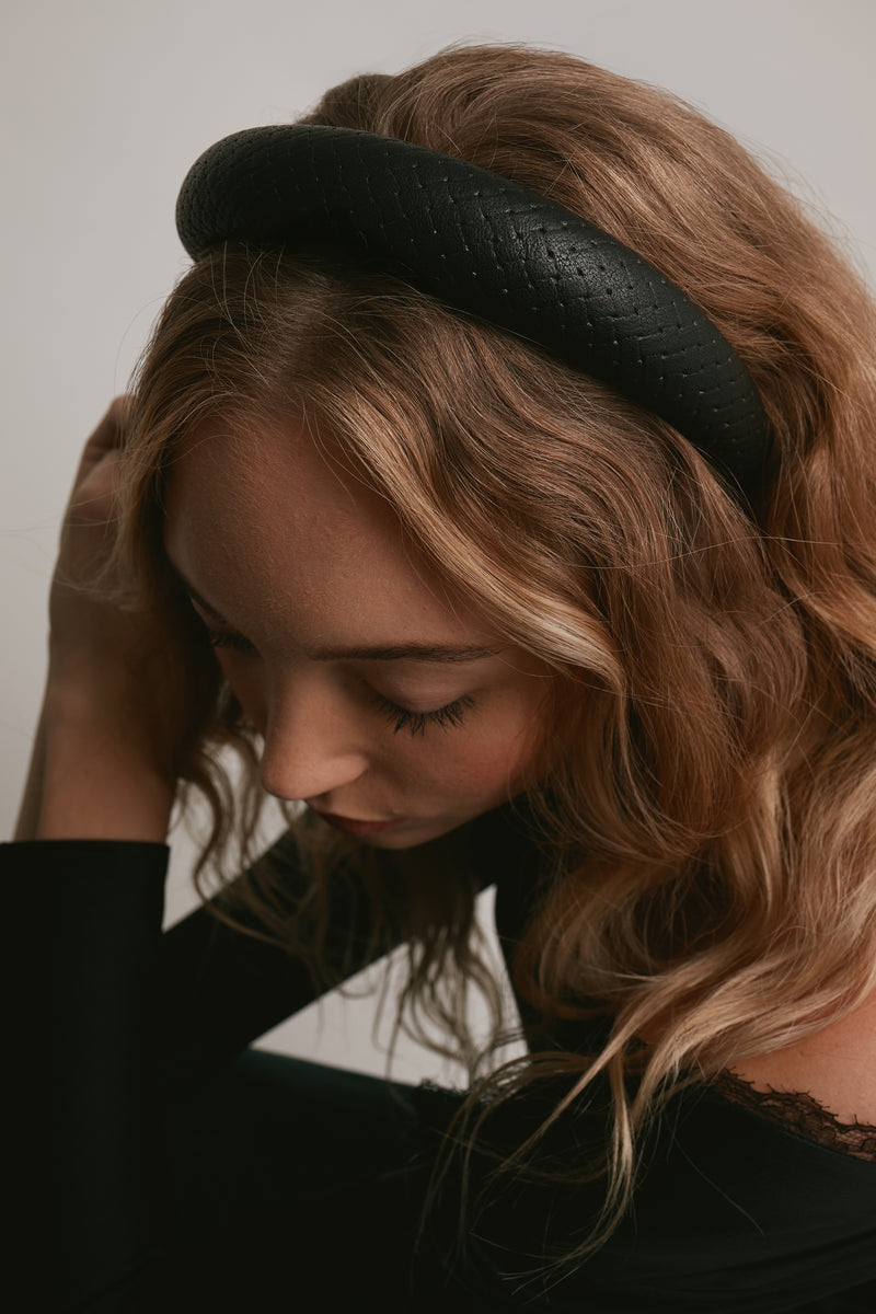 Robyn Woven Leather Padded Headband