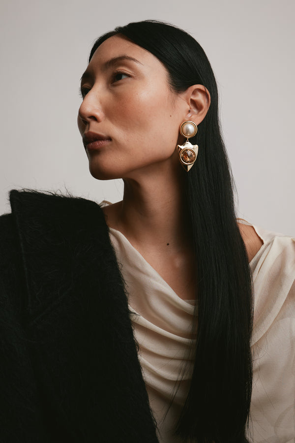 Cleo Pearl Drop Earrings