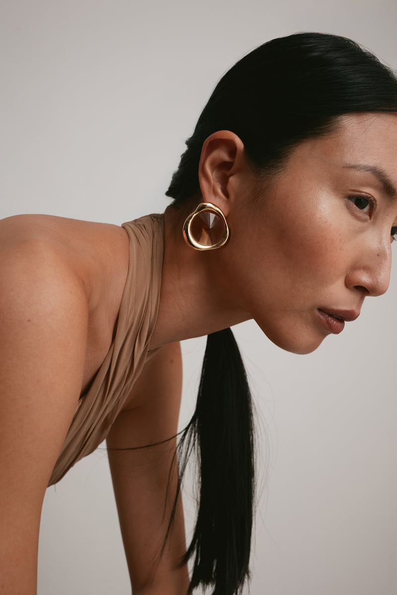 Sloane Crystal Button Earrings