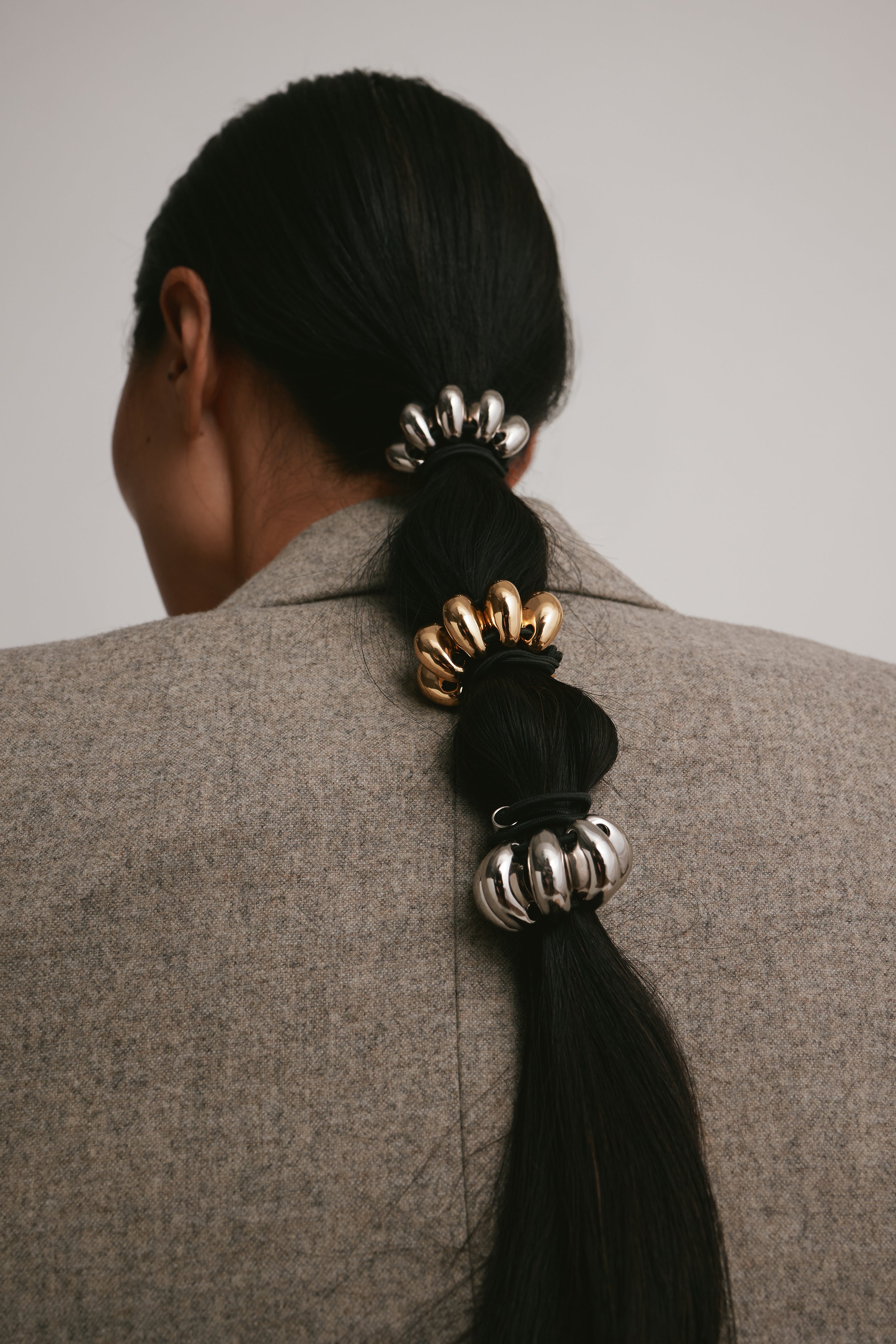 Glossy Dome Beaded Elastic