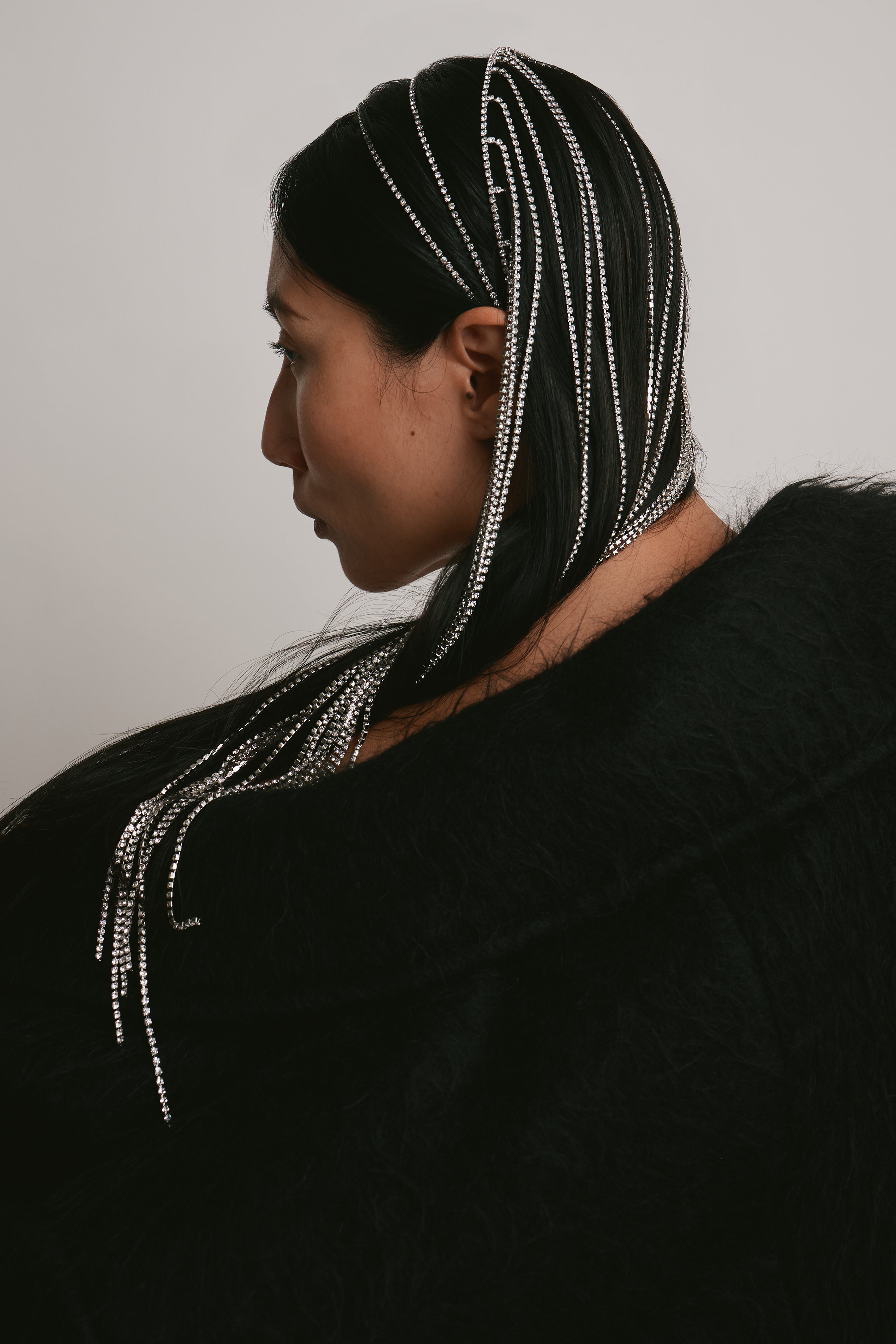 Alaia Crystal Chain Headband | LELET NY