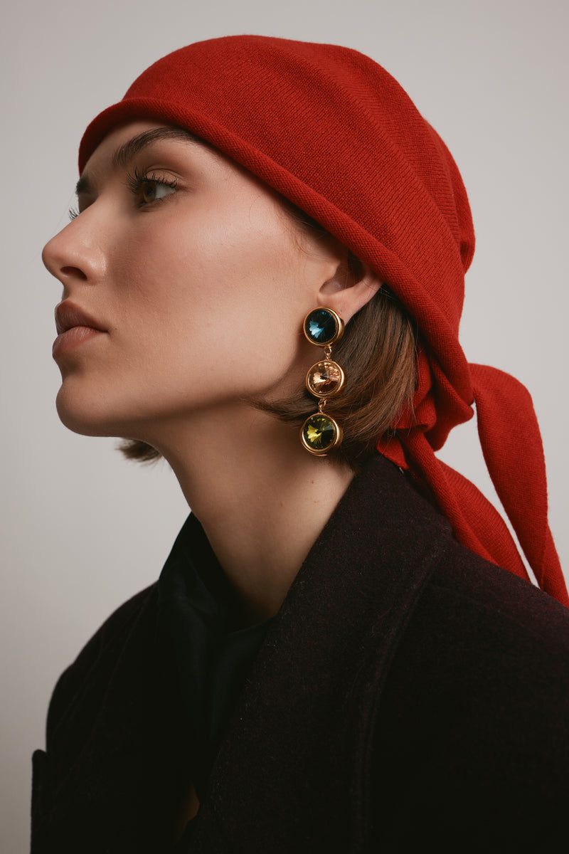 Clare Crystal Linear Earrings