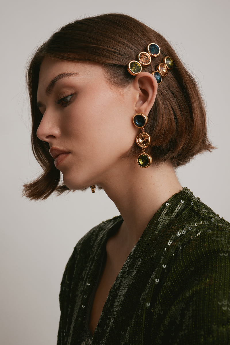 Clare Crystal Linear Earrings