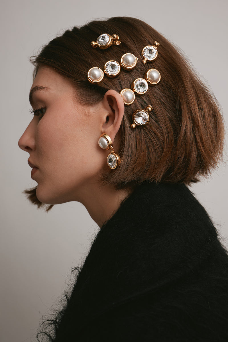 Clare Crystal Clip Set of 3