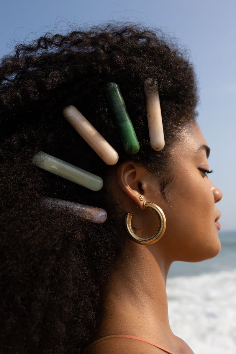 Jade Marble Bar Barrette