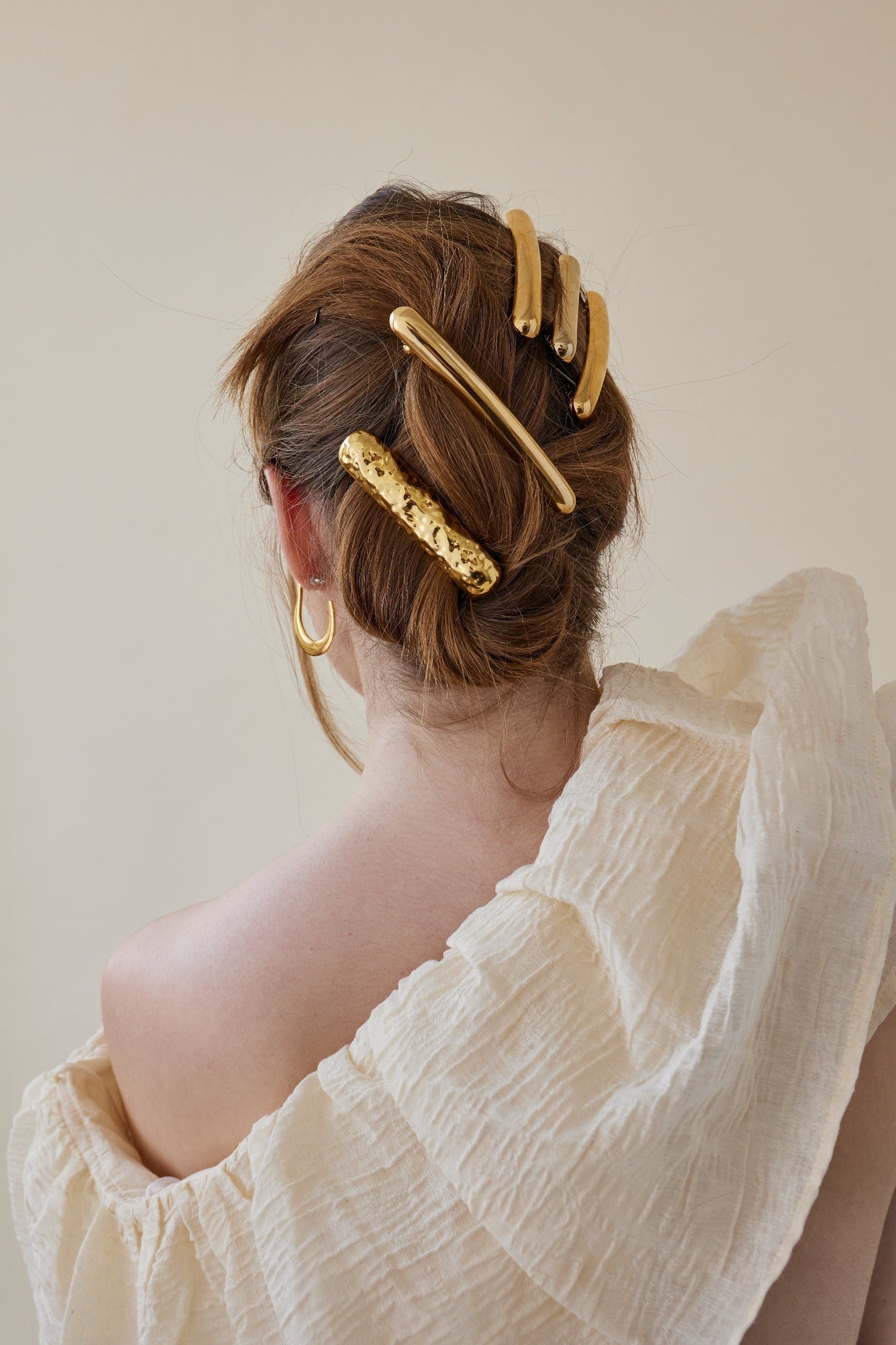 Hammered Bar Barrette | LELET NY