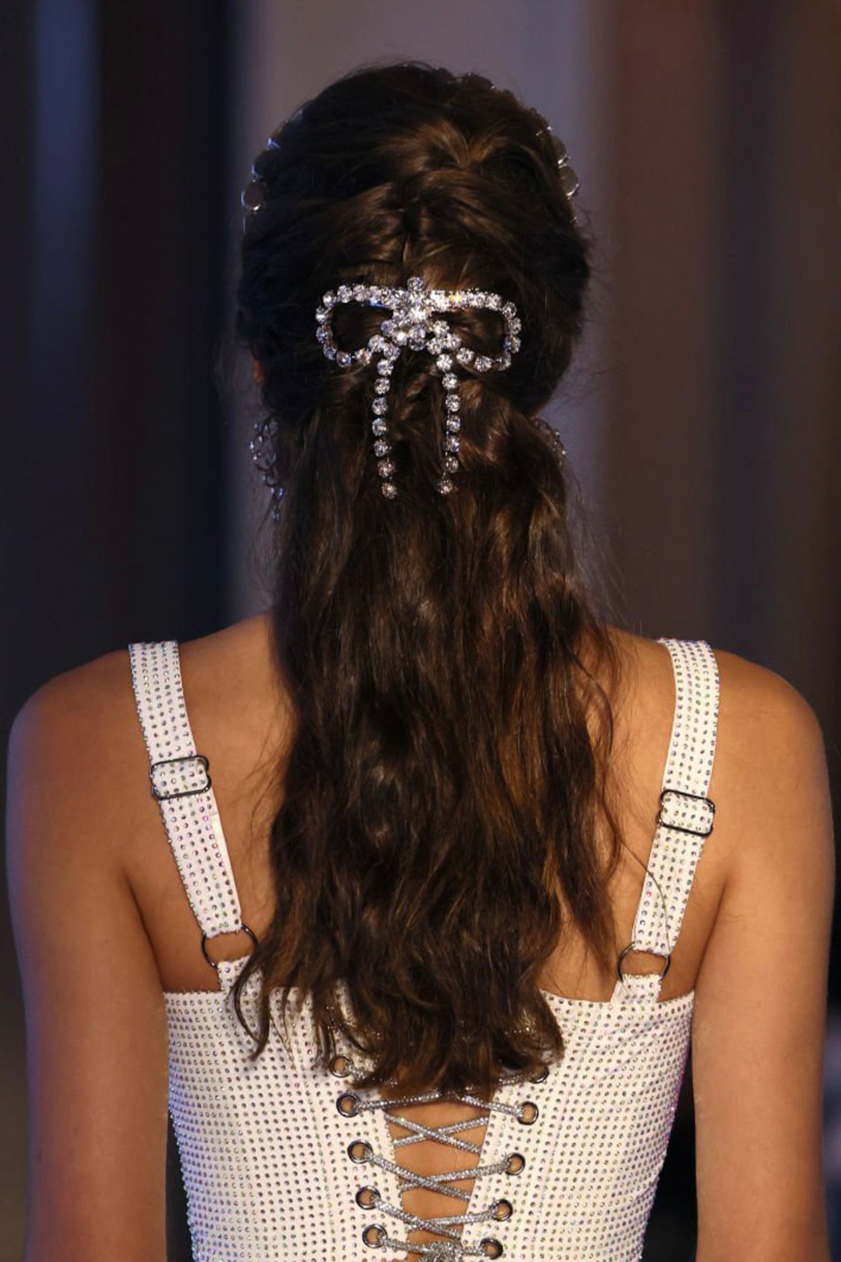 Kamala Crystal Bow Barrette | LELET NY