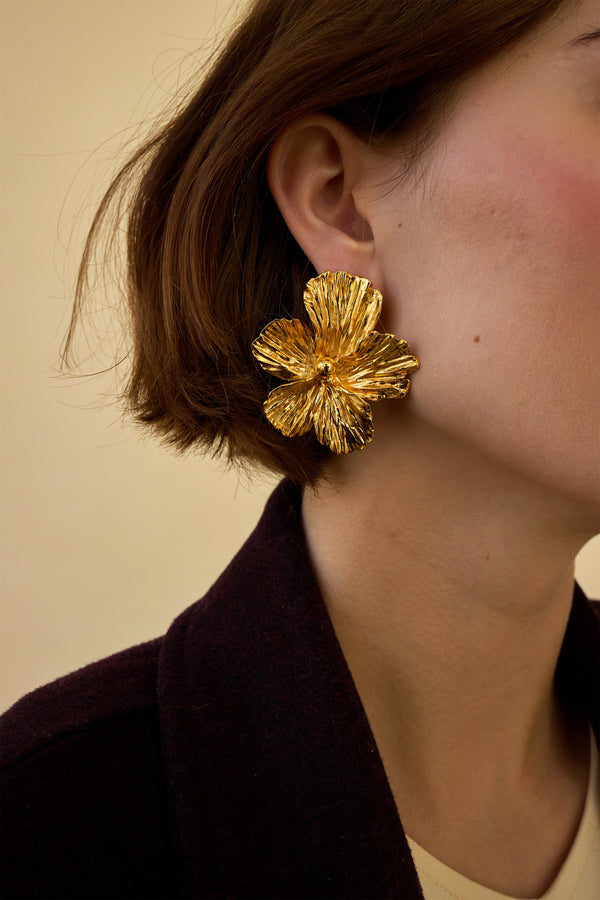 Maya Floral Button Earrings