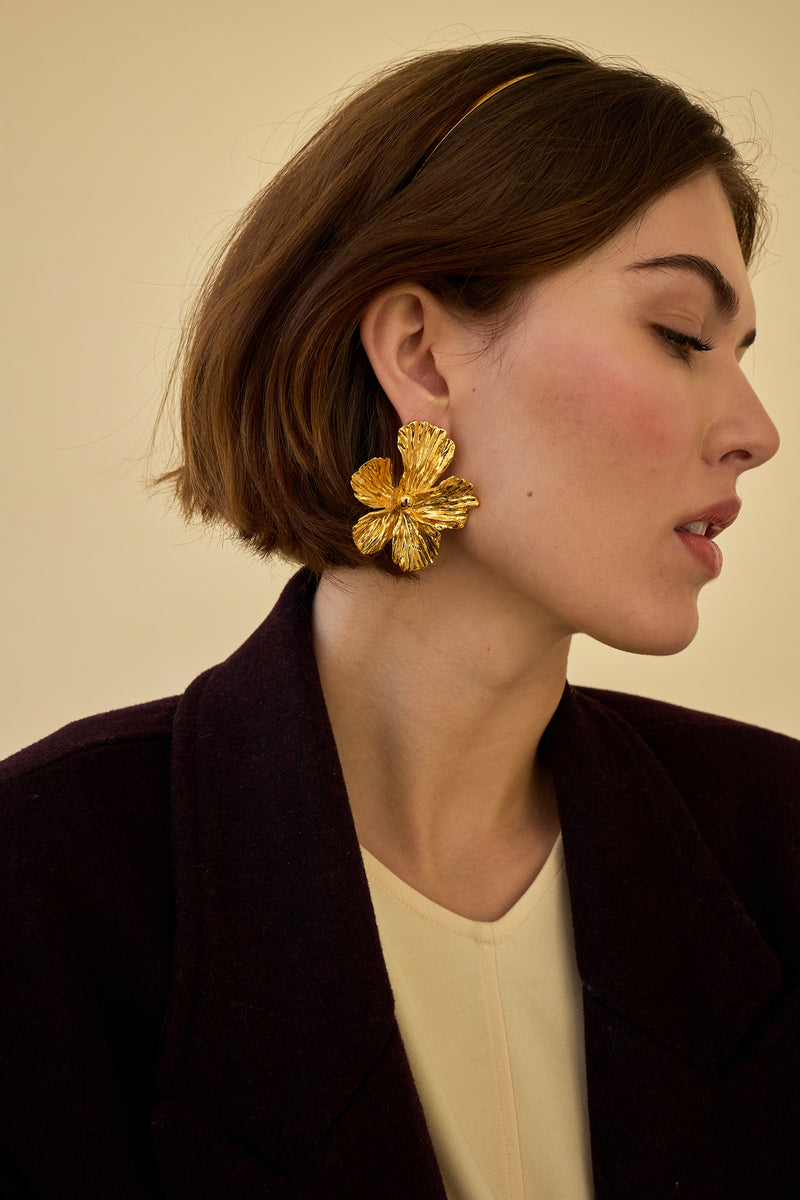 Maya Floral Button Earrings