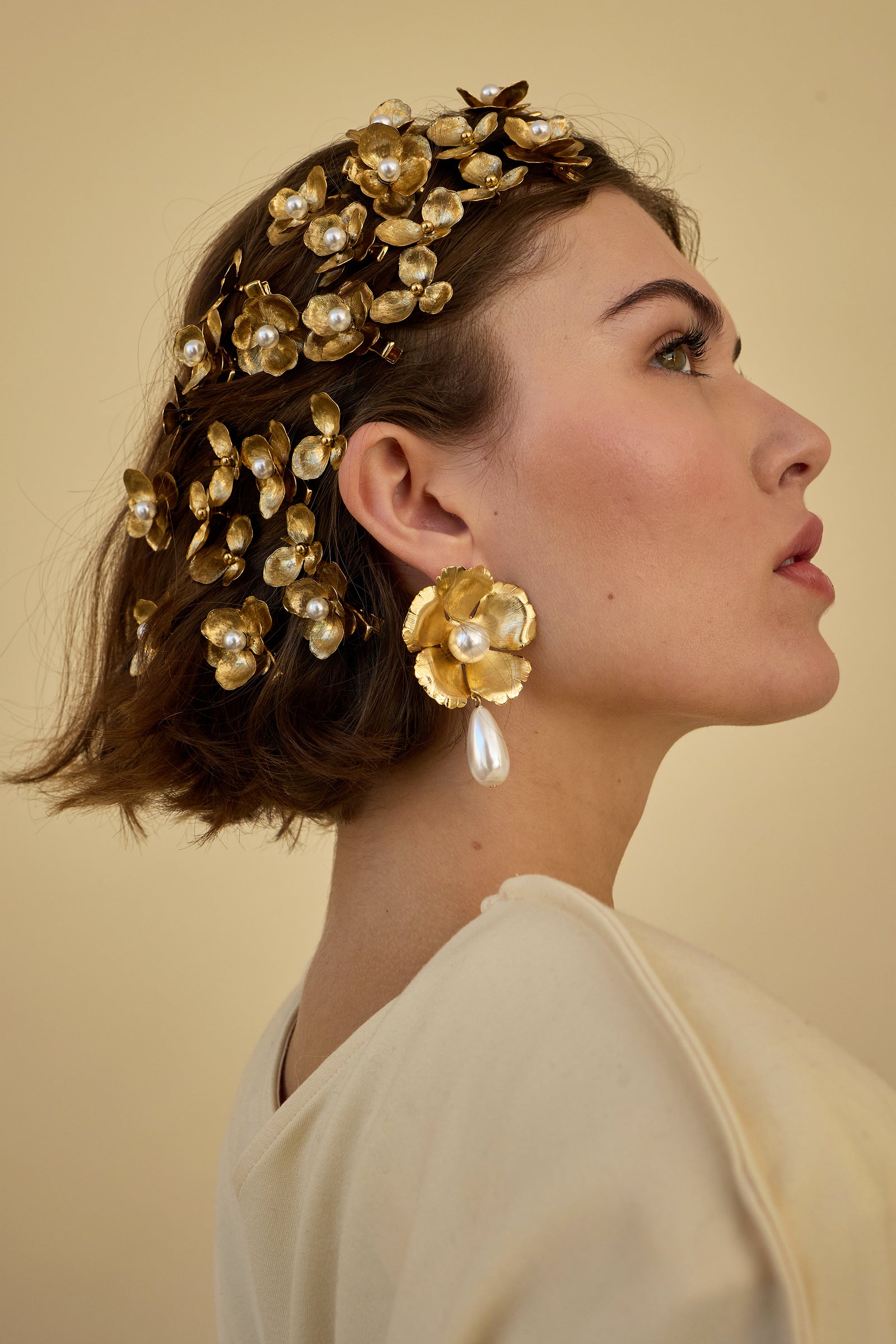 Eden Floral Pearl Clip Set of 2 | LELET NY