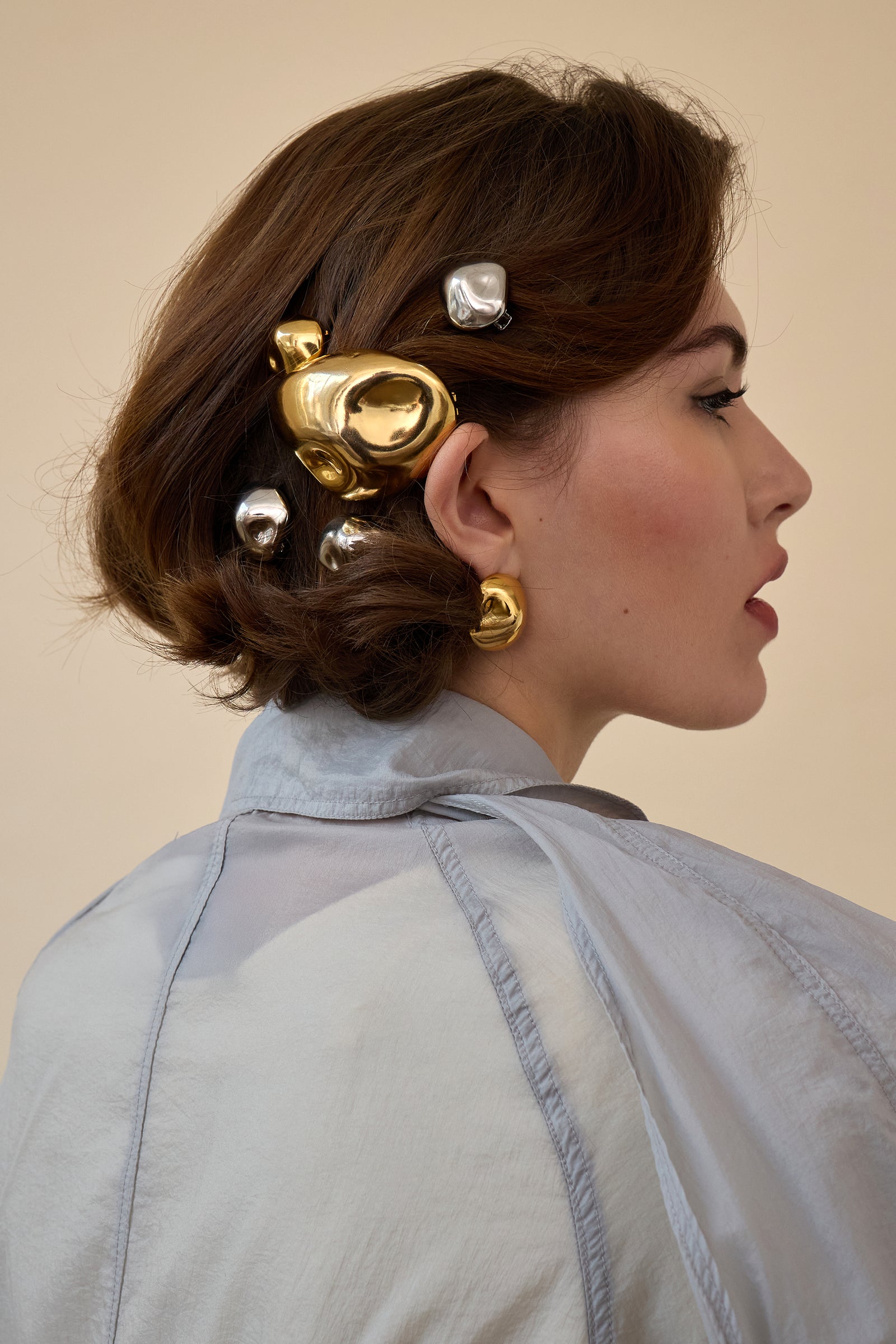 Lelet NY Bobbi Pin Lelet NY Faux Pearl Hair Pin - Gold Hair Accessories  main image 2