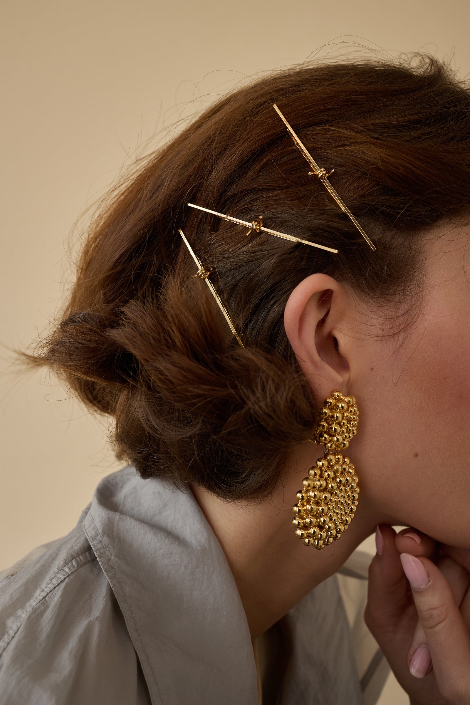 LELET NY ヘアピン Glossy Knot French Pin | LELET NY