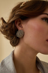 Zoe Ballchain Button Earrings