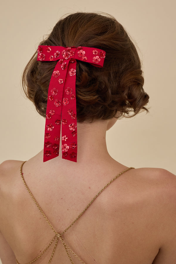 Kate Floral Applique Bow