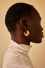 Glossy Dome Hoop Earrings