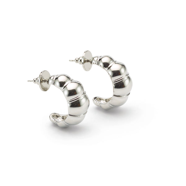 Glossy Croissant Hoop Earrings