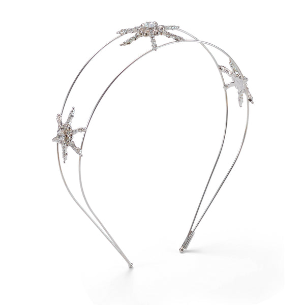 国内発送・関税なし LELET NY クリスタル ワイド ヘッドバンド Venus Double Strand Crystal Headband | LELET NY