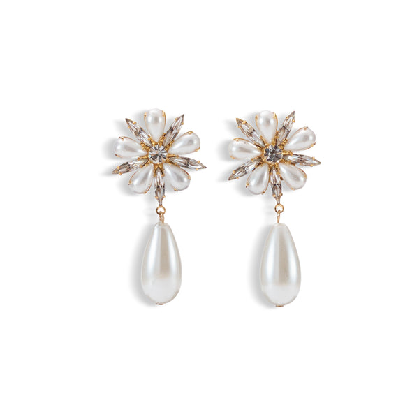 Annie Pearl Tear Drop Earrings