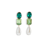 Stella Crystal and Pearl Drop Earrings