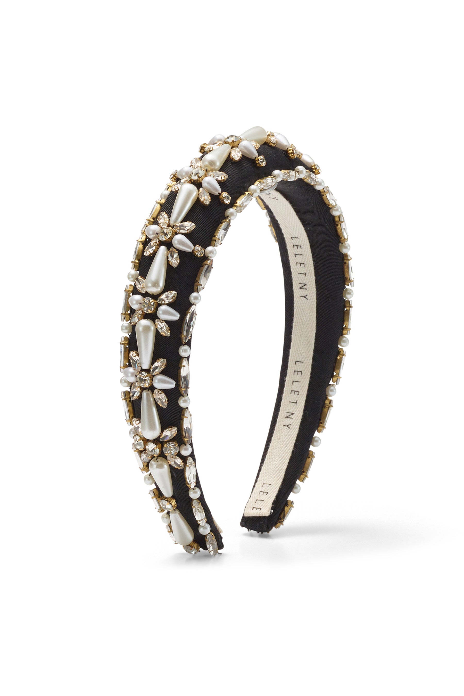 Annie Pearl and Crystal Padded Headband