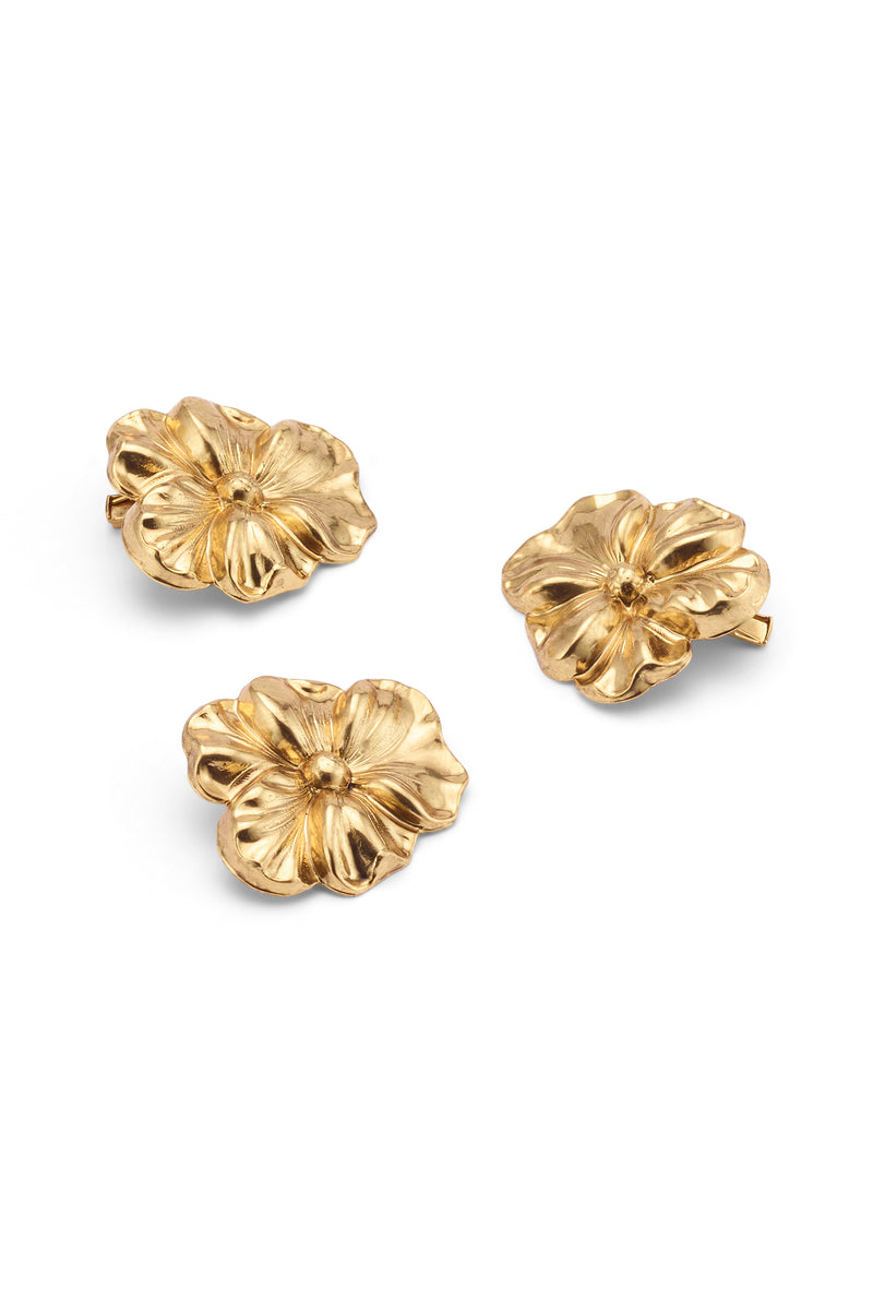 Delphine Floral Clip Set of 3