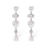 Aria Pearl and Crystal Earrings