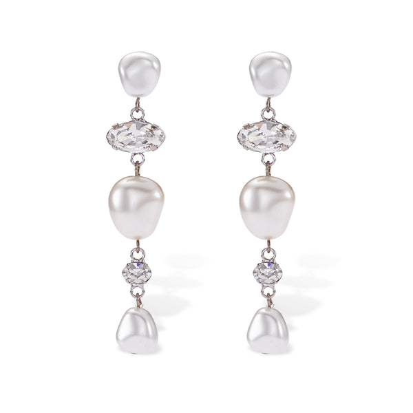 Aria Pearl and Crystal Earrings