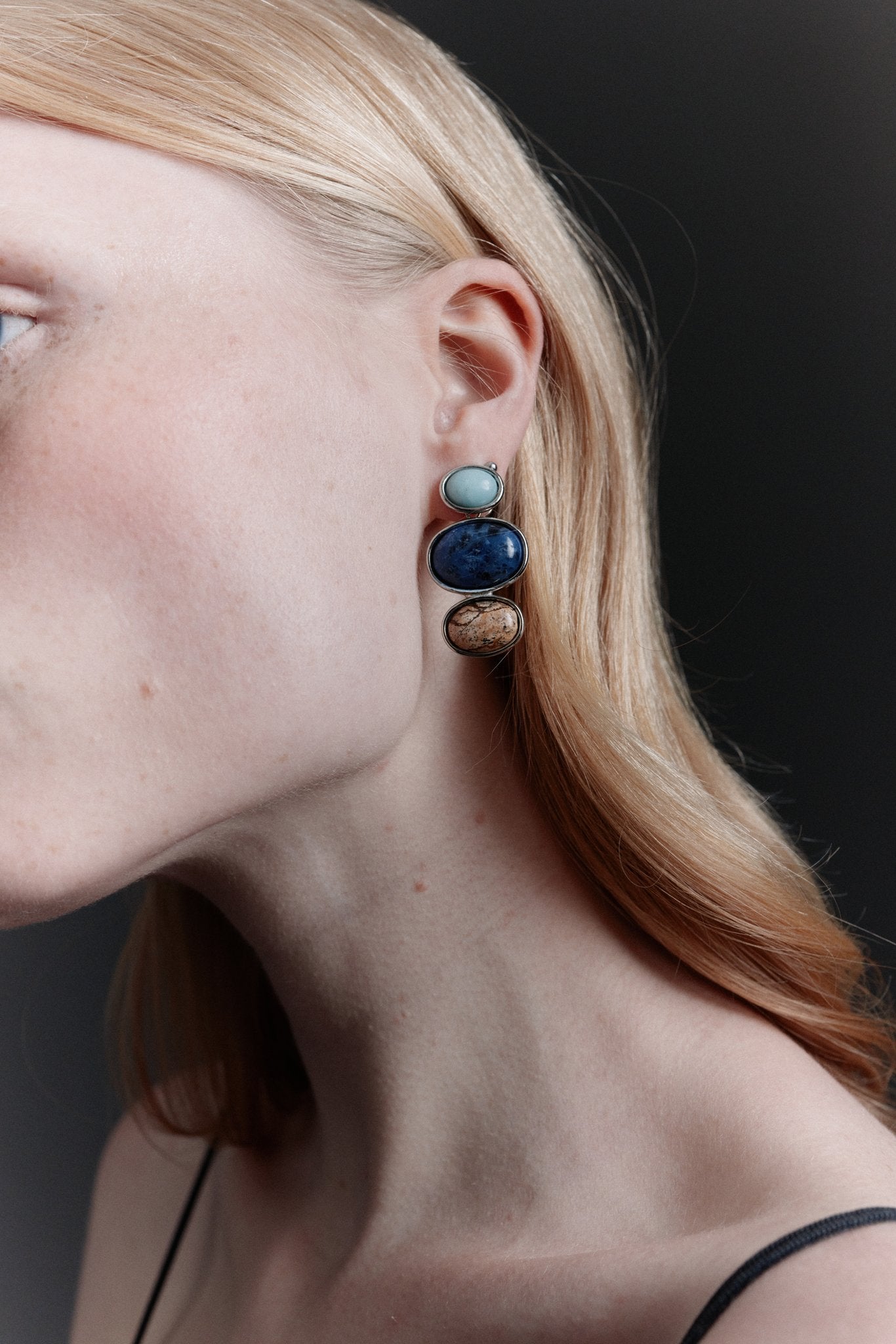 Vega Stone Linear Earrings