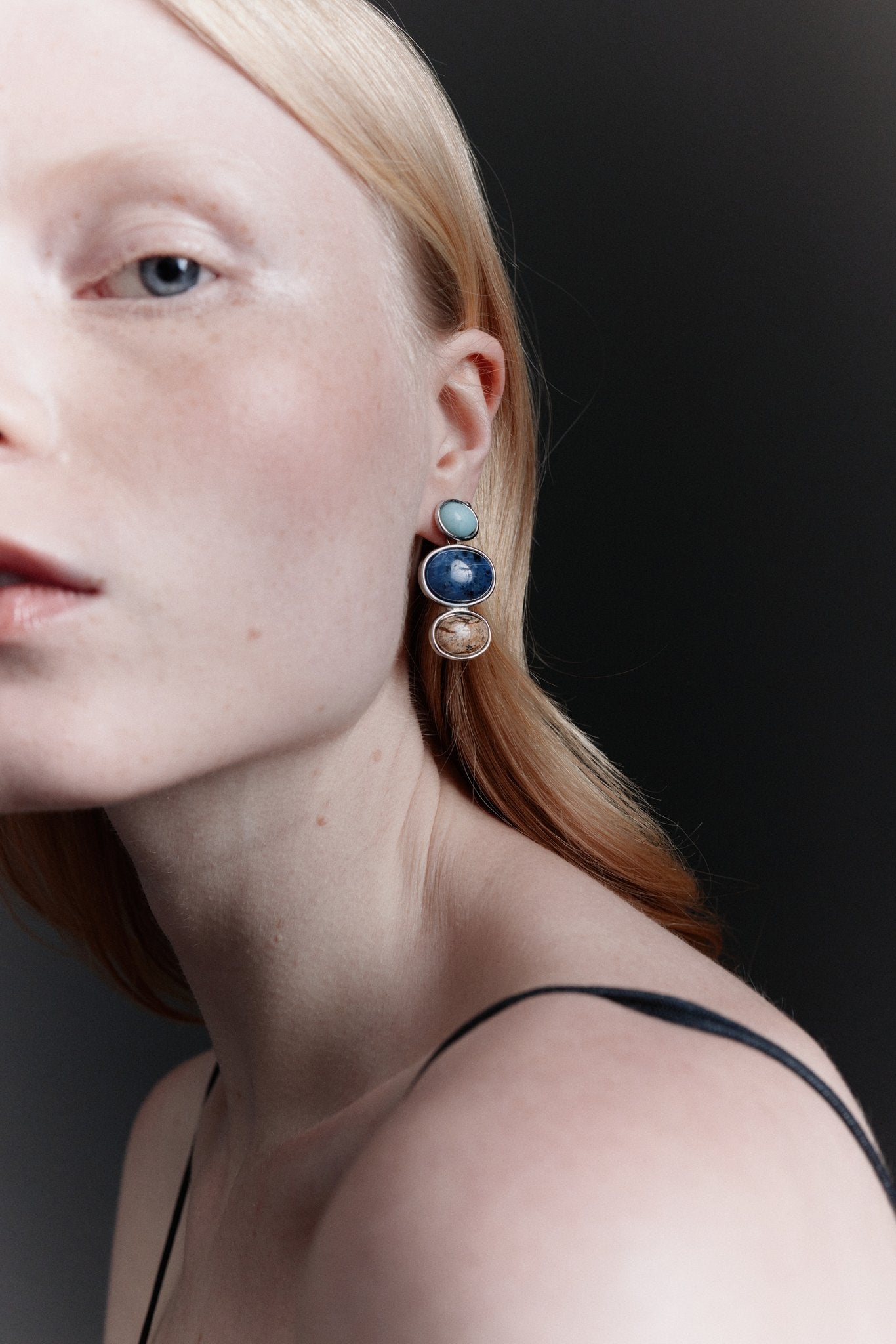 Vega Stone Linear Earrings